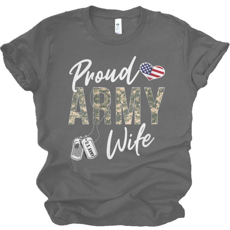 Proud Army Wife Army Graduation Wife US Army Wife Unisex Jersey T-Shirt