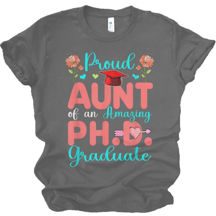 Proud Aunt Of An Amazing PhD Graduate Family Graduation Unisex Jersey T-Shirt