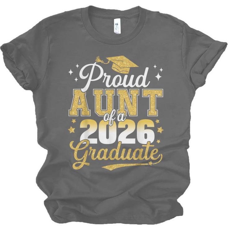 Proud Aunt Of a Class Of 2026 Graduate Senior Graduation Unisex Jersey T-Shirt