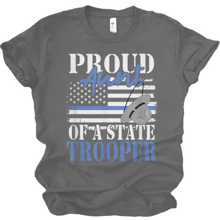 Proud Aunt Of a State Trooper Police Officer Graduation Unisex Jersey T-Shirt