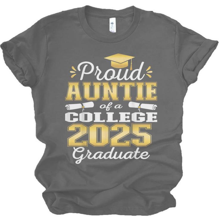 Proud Auntie Of 2025 College Graduate Family 25 Graduation Unisex Jersey T-Shirt