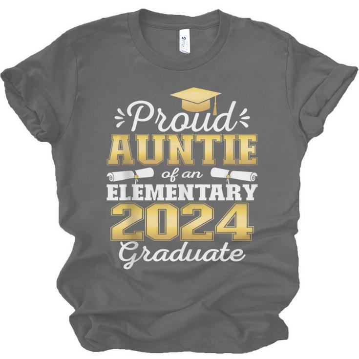 Proud Auntie Of 5th Grade Graduate 2024 Family Graduation Unisex Jersey T-Shirt