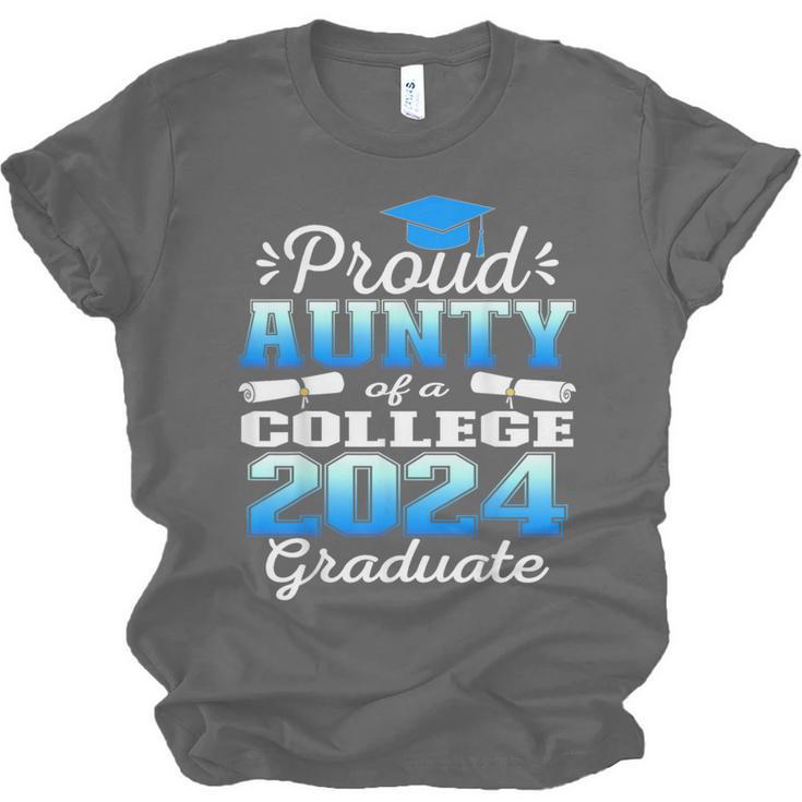 Proud Aunty Of 2024 College Graduate Family 24 Graduation Unisex Jersey T-Shirt