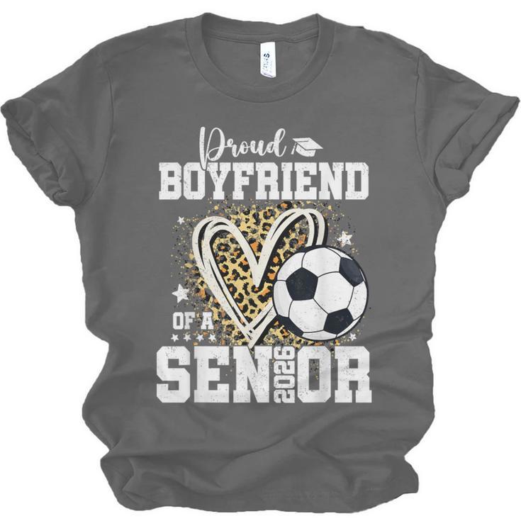 Proud Boyfriend Of A 2026 Senior Soccer Graduation Leopard Unisex Jersey T-Shirt