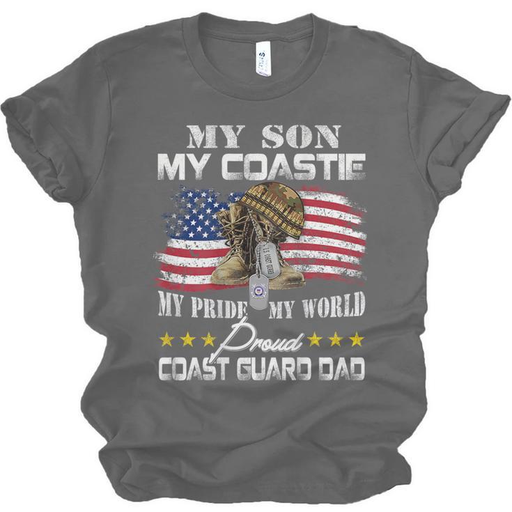 Proud Coast Guard Dad Coast Guard Graduation Dad Unisex Jersey T-Shirt