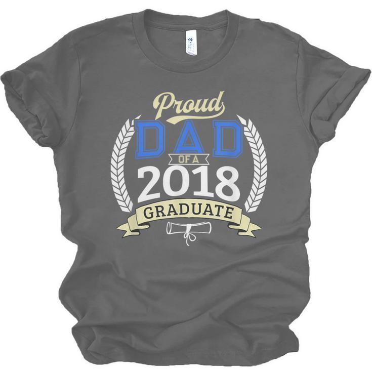 Proud Dad Of A 2018 Graduate Shirt Graduation Grad Unisex Jersey T-Shirt