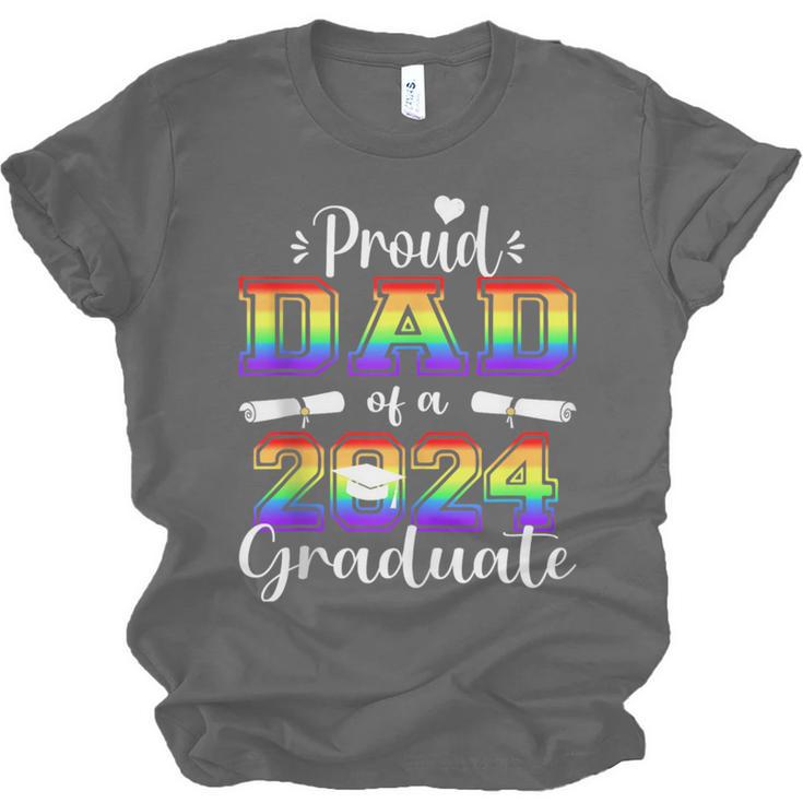 Proud Dad Of 2024 Graduate Class 2024 Graduation Family Unisex Jersey T-Shirt