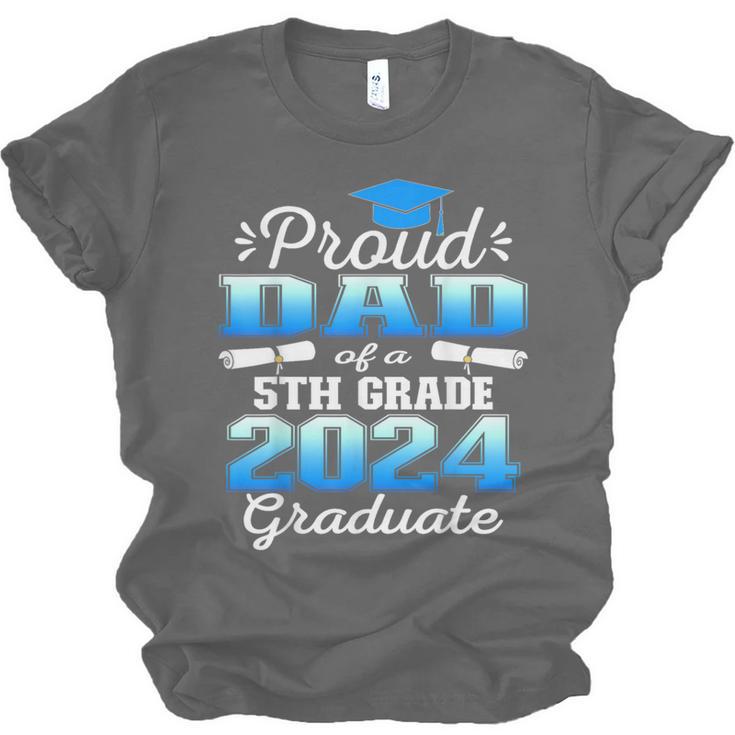 Proud Dad Of 5th Grade Graduate 2024 Elementary Graduation Unisex Jersey T-Shirt