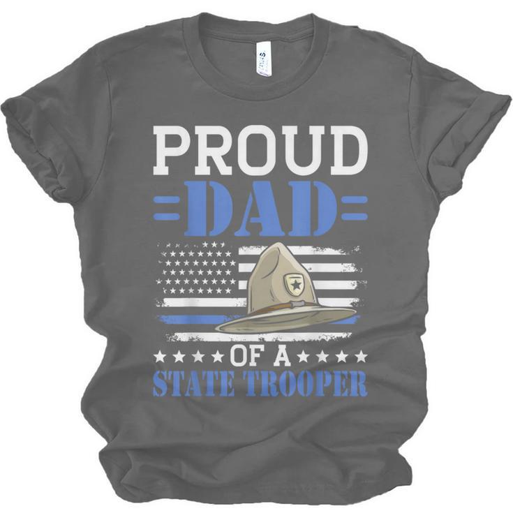 Proud Dad Of A State Trooper Police Officer Graduation Unisex Jersey T-Shirt