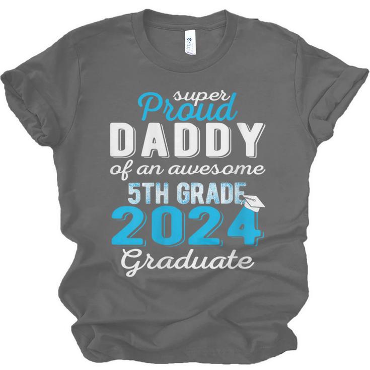 Proud Daddy Of 5th Grade Graduate 2024 Family Graduation Unisex Jersey T-Shirt