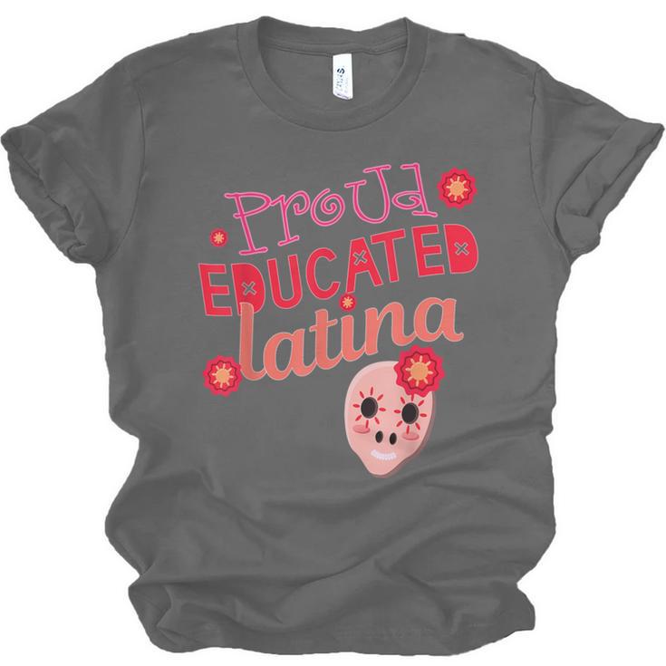 Proud Educated Latina Graduation Masters Degree PhD Unisex Jersey T-Shirt