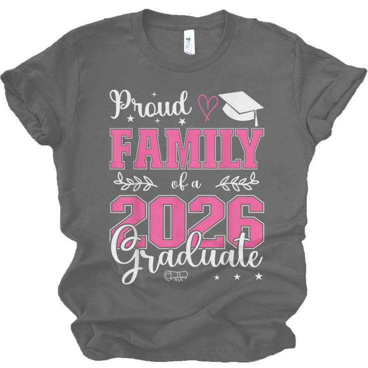 Proud Family Of a Class Of 2026 Graduate For Graduation Unisex Jersey T-Shirt