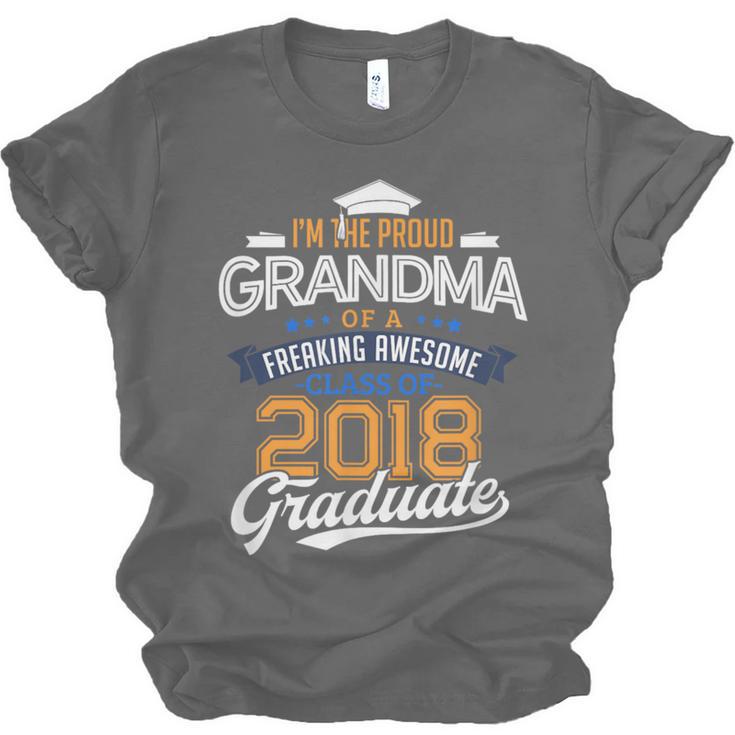 Proud Grandma Of A 2018 Graduate Shirt Graduation Grad Class Unisex Jersey T-Shirt