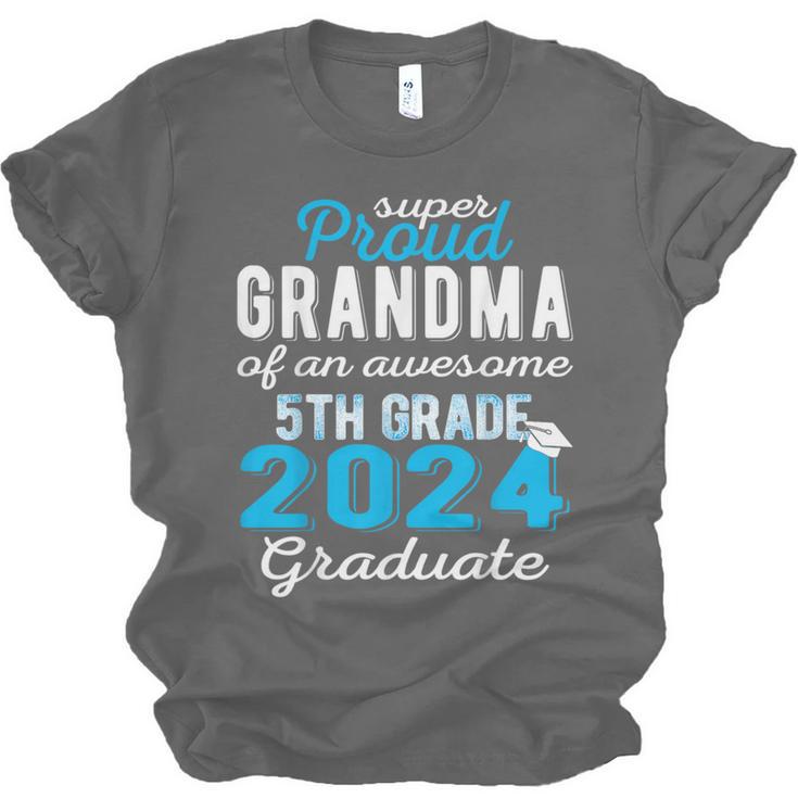 Proud Grandma Of 5th Grade Graduate 2024 Family Graduation Unisex Jersey T-Shirt