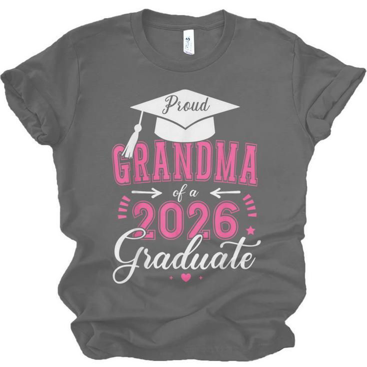 Proud Grandma Of a Class Of 2026 Graduate For Graduation Unisex Jersey T-Shirt