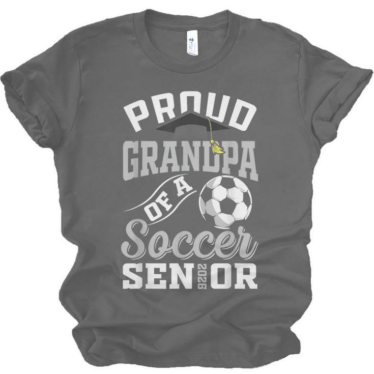 Proud Grandpa Of a Soccer Senior Class Of 2026 Graduation Unisex Jersey T-Shirt