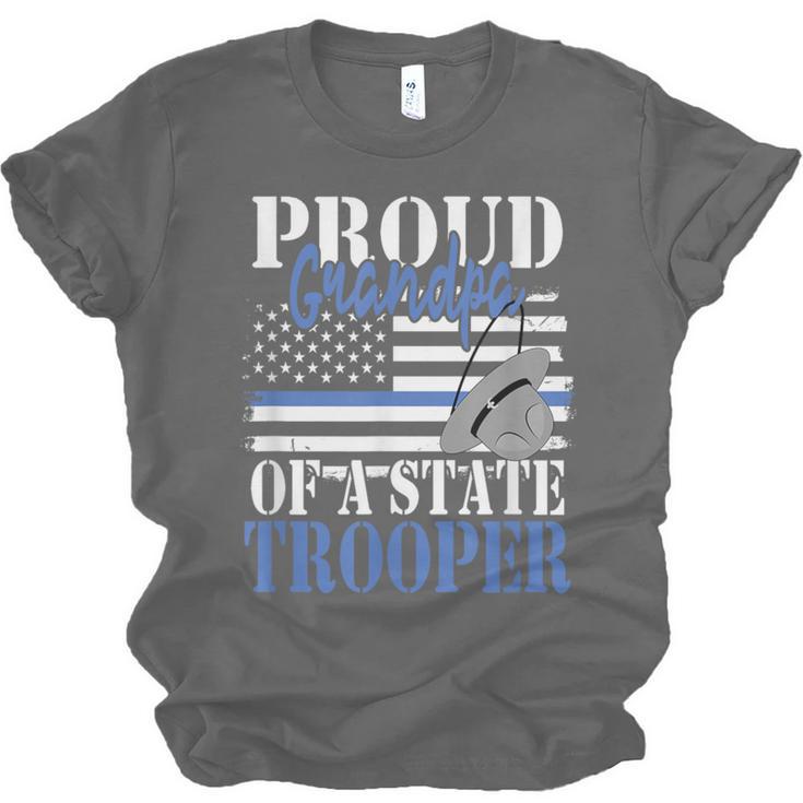 Proud Grandpa Of a State Trooper Police Officer Graduation Unisex Jersey T-Shirt