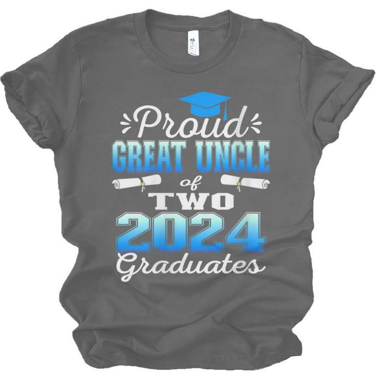 Proud Great Uncle Of Two 2024 Graduate Class 2024 Graduation Unisex Jersey T-Shirt