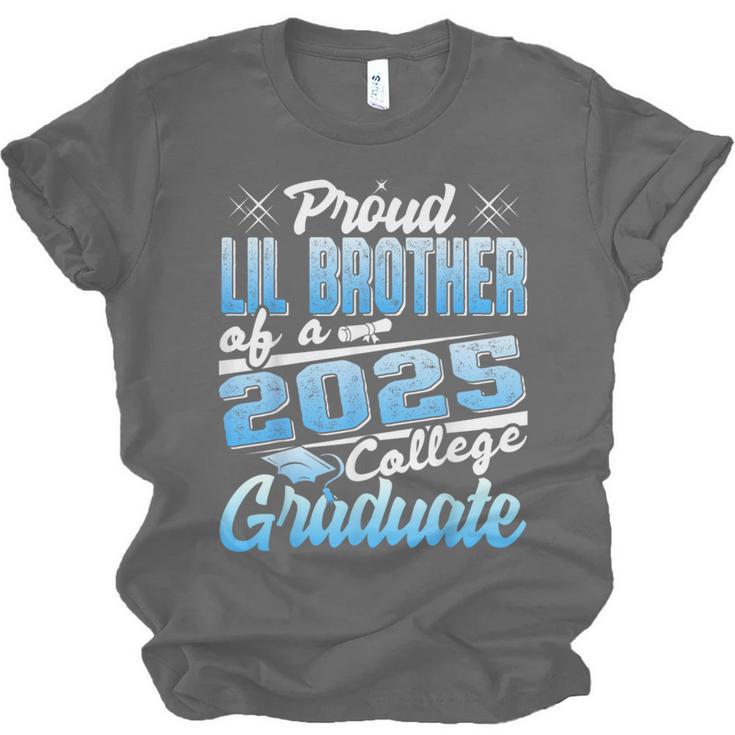 Proud Lil Brother Of 2025 Graduate College Shirt Graduation Unisex Jersey T-Shirt