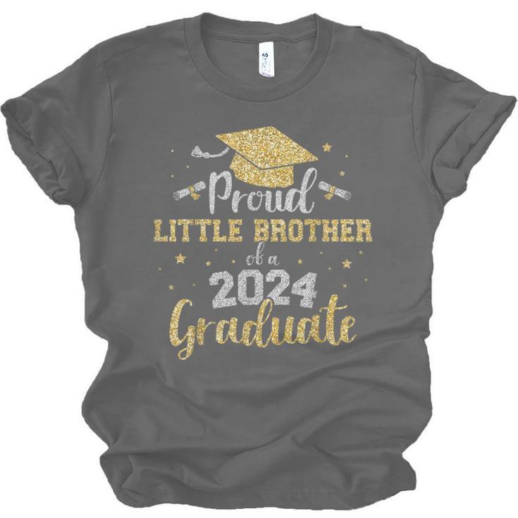 Proud Little Brother Class 2024 Graduate Senior Graduation Unisex Jersey T-Shirt
