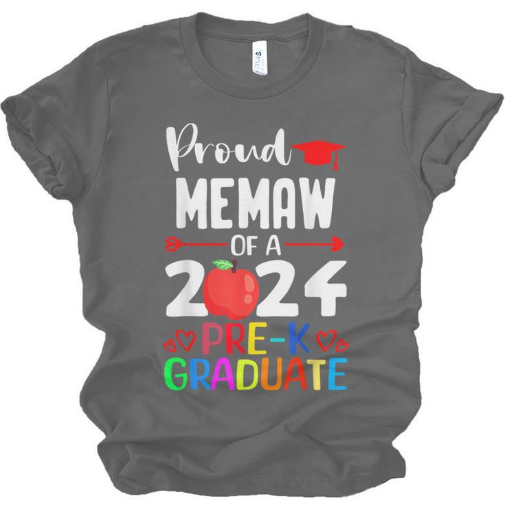 Proud MEMAW Of 2024 Pre-K Graduation Graduate Senior 2024 Unisex Jersey T-Shirt