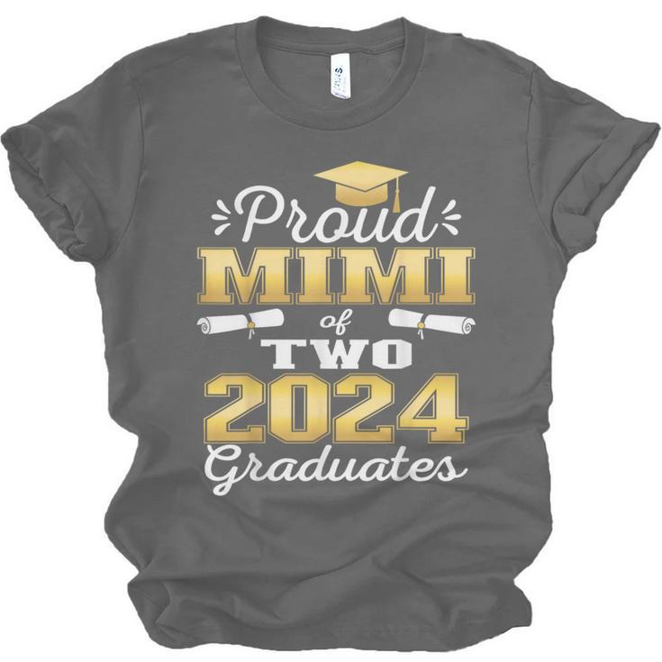 Proud Mimi Of Two 2024 Graduate Class 2024 Graduation Family Unisex Jersey T-Shirt