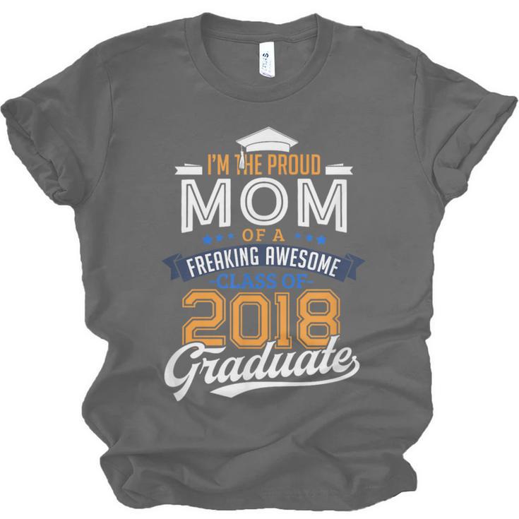 Proud Mom Of 2018 Graduate Shirt Graduation Grad Class Unisex Jersey T-Shirt