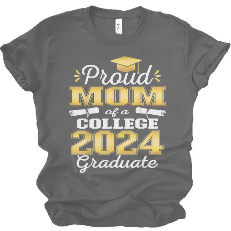 Proud Mom Of 2024 College Graduate Family 24 Graduation Unisex Jersey T-Shirt