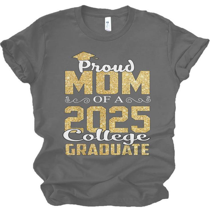 Proud Mom Of 2025 Graduate College Shirt Graduation Unisex Jersey T-Shirt