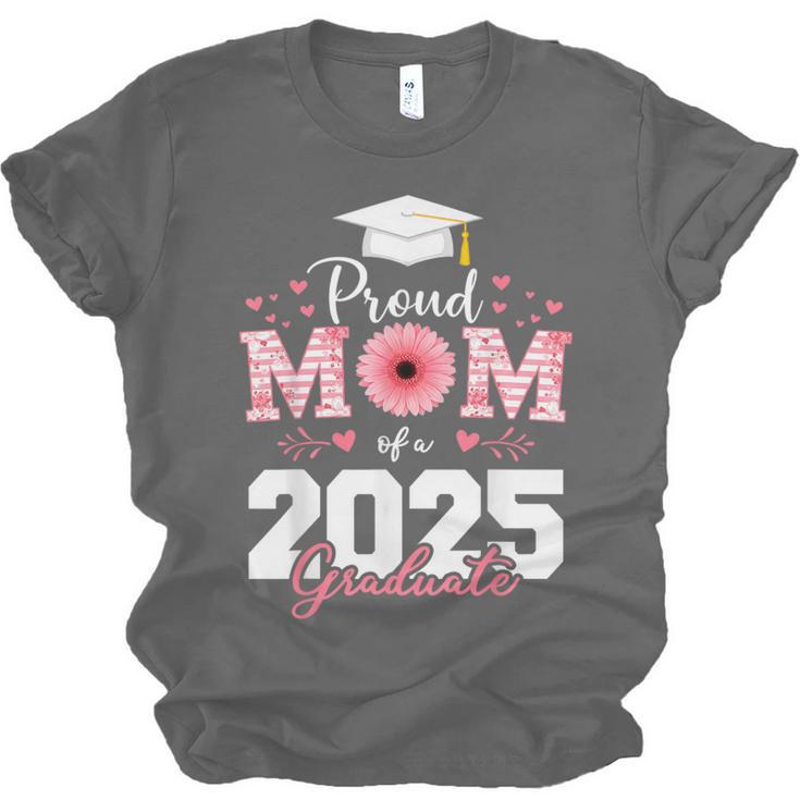 Proud Mom Of a 2025 Graduate Senior Mom Family Graduation Unisex Jersey T-Shirt
