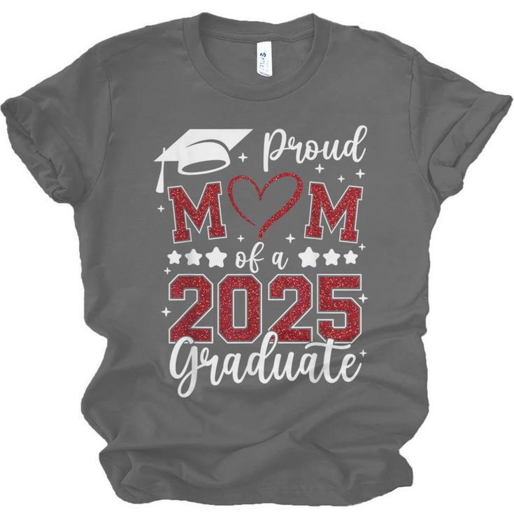 Proud Mom Of 2025 Senior Graduate Matching Family Graduation Unisex Jersey T-Shirt