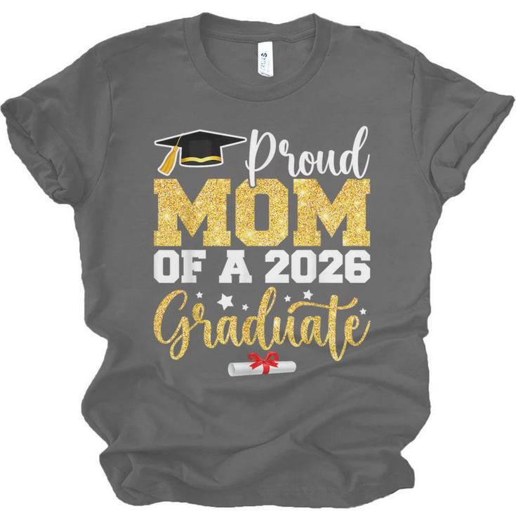Proud Mom Of A Class Of 2026 Graduate Senior Gold Graduation Unisex Jersey T-Shirt