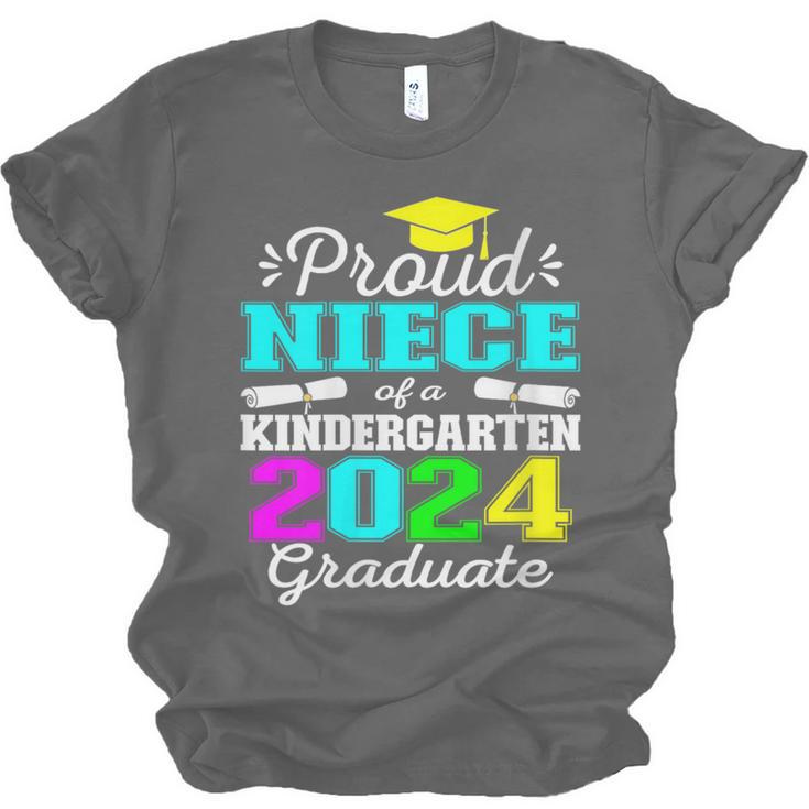 Proud Niece Of Kindergarten Graduate 2024 Graduation Niece Unisex Jersey T-Shirt