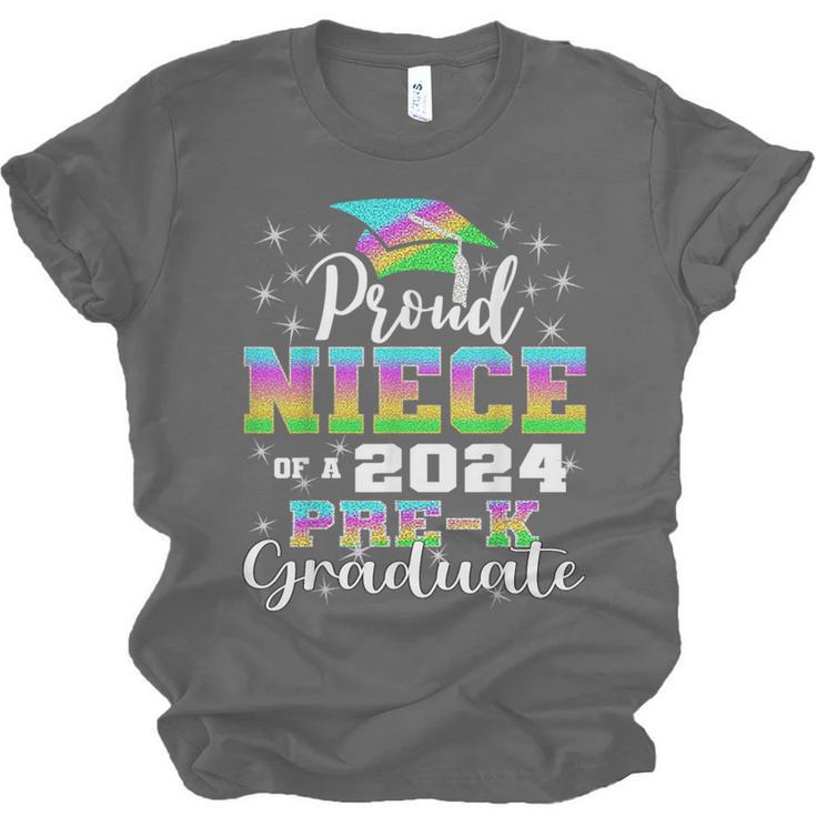 Proud Niece Of PreK School Graduate 2024 Graduation Niece Unisex Jersey T-Shirt