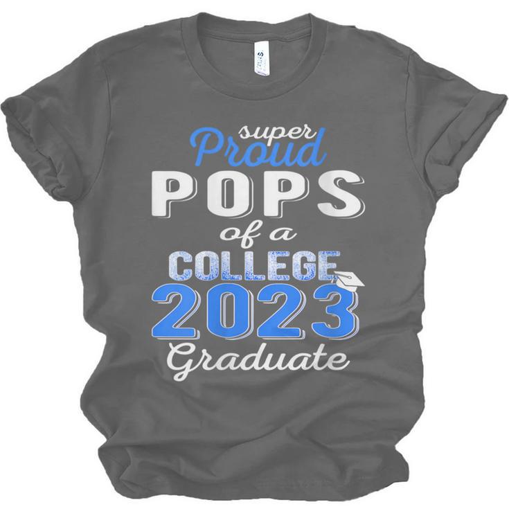 Proud Pops Of 2023 College Graduate Family 23 Graduation Unisex Jersey T-Shirt
