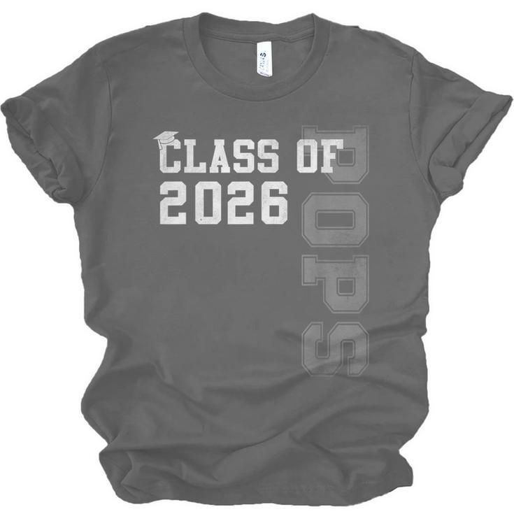 Proud Pops Of A 2026 Graduate Grad Senior Graduation Unisex Jersey T-Shirt