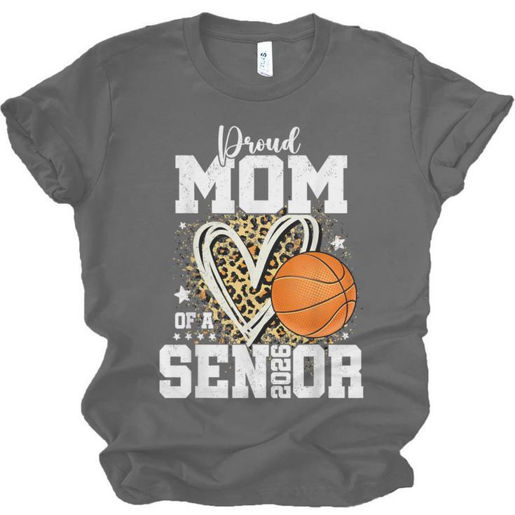 Proud Senior Mom Class Of 2026 Basketball Graduation Leopard Unisex Jersey T-Shirt