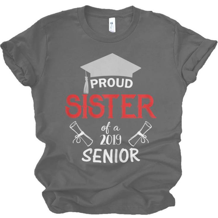 Proud Sister Of a 2019 Senior Graduation Family Unisex Jersey T-Shirt