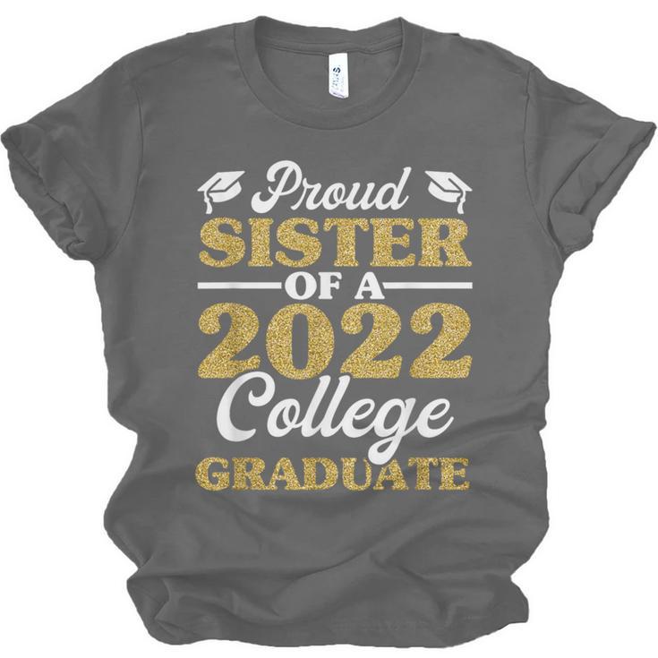 Proud Sister 2022 College Graduate Shirt Sibling Graduation Unisex Jersey T-Shirt