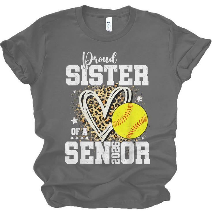 Proud Sister Of A 2026 Senior Softball Graduation Leopard Unisex Jersey T-Shirt