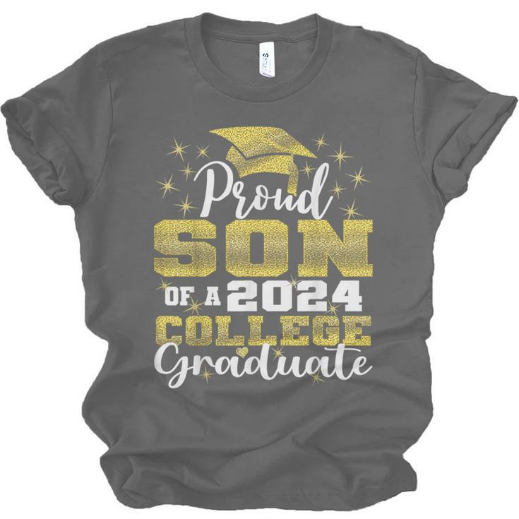 Proud Son Of 2024 College Graduate Family 24 Graduation Unisex Jersey T-Shirt