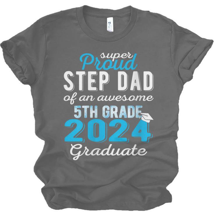 Proud Step Dad Of 5th Grade Graduate 2024 Family Graduation Unisex Jersey T-Shirt