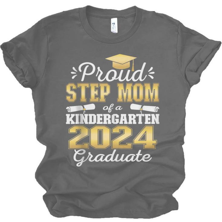 Proud Step Mom Of Kindergarten Graduate 2024 Graduation Step Unisex Jersey T-Shirt