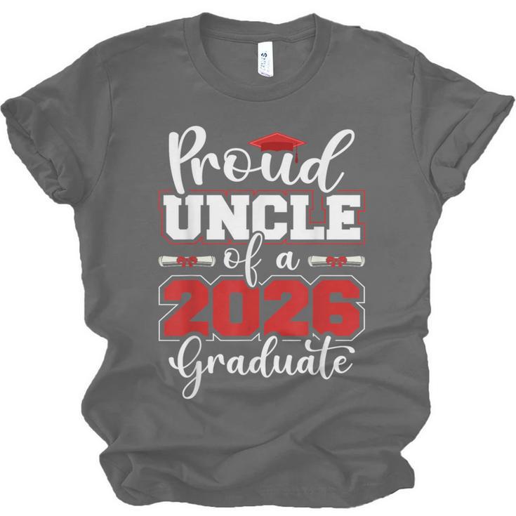 Proud Uncle Of A 2026 Graduate Senior Family Graduation Unisex Jersey T-Shirt