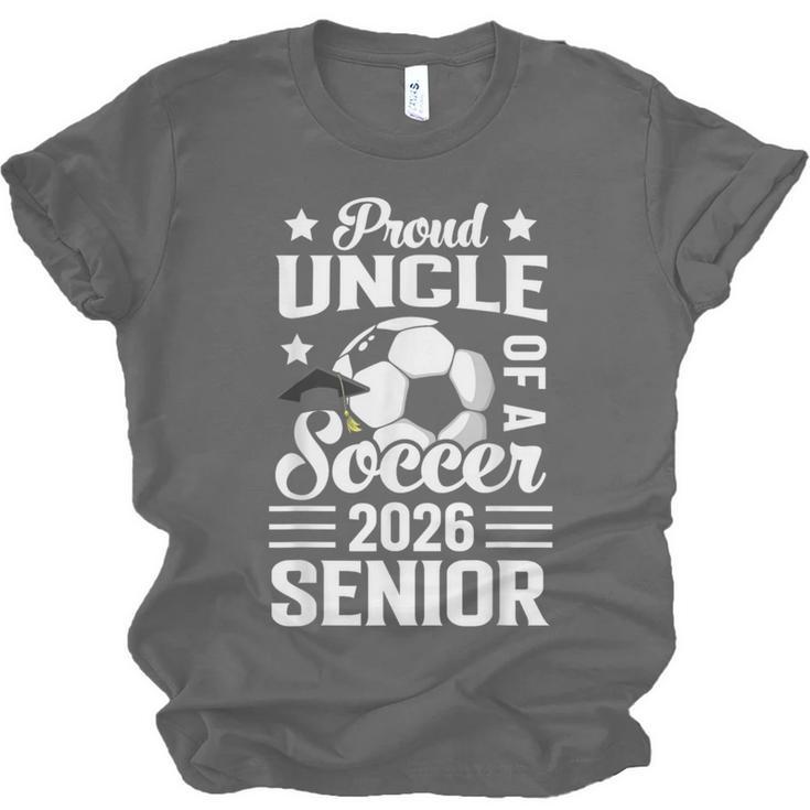 Proud Uncle Of a Soccer Senior 2026 Graduation Unisex Jersey T-Shirt