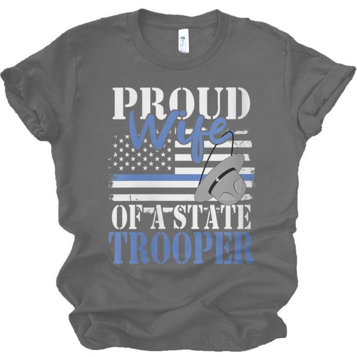Proud Wife Of a State Trooper Police Officer Graduation Unisex Jersey T-Shirt