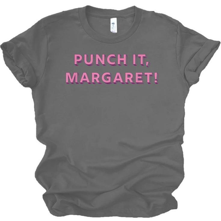 Punch It Margaret Vintage Retro 1980's Nostalgia Unisex Jersey T-Shirt Punch It Margaret Vintage Retro 1980's Nostalgia Unisex Jersey T-Shirt