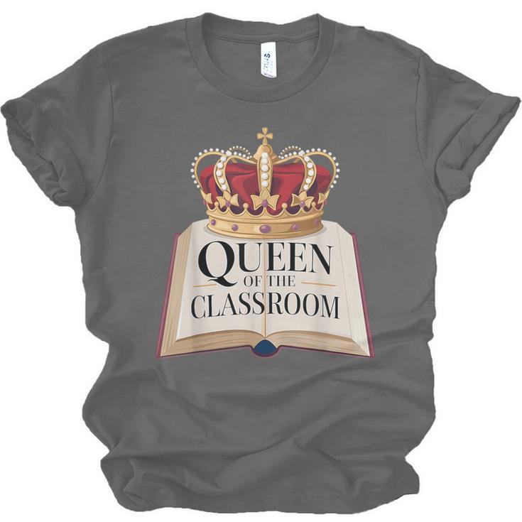 Queen Of The Classroom Appreciation Royal Crown Book Unisex Jersey T-Shirt