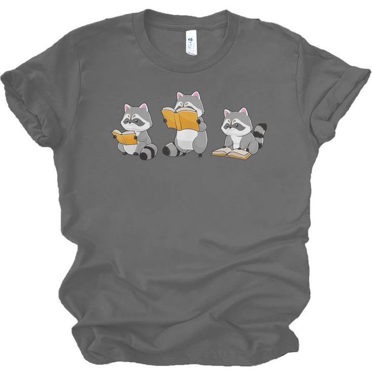 Raccoons Reading Books Raccoon Bookish Bookworm Raccoon Book Unisex Jersey T-Shirt Raccoons Reading Books Raccoon Bookish Bookworm Raccoon Book Unisex Jersey T-Shirt