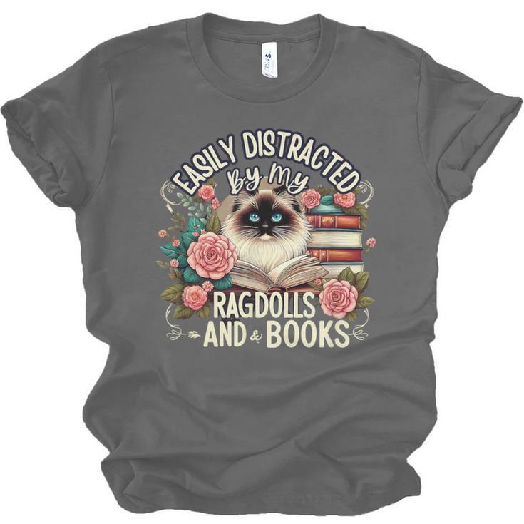 Ragdoll Lover Ragdoll Cat Ragdolls And Books Unisex Jersey T-Shirt